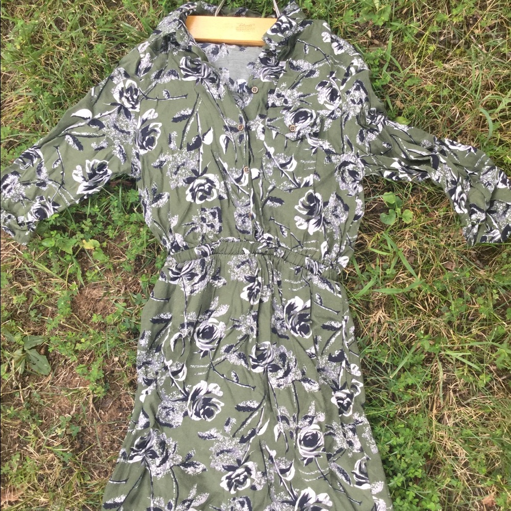 Green Floral Topshop Dress